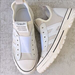 White Knitted Cool Shaugn Professional Skateboard Sakteobard Sneakers Shoes